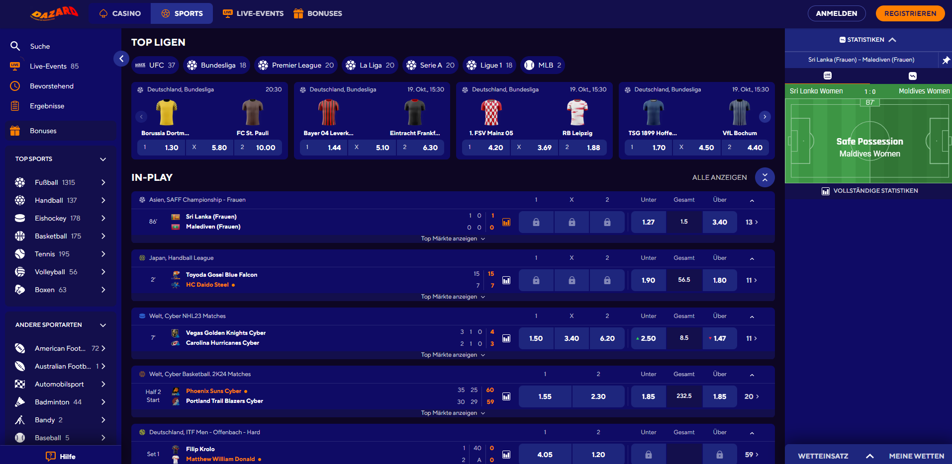 Dazard Casino Bonusangebote