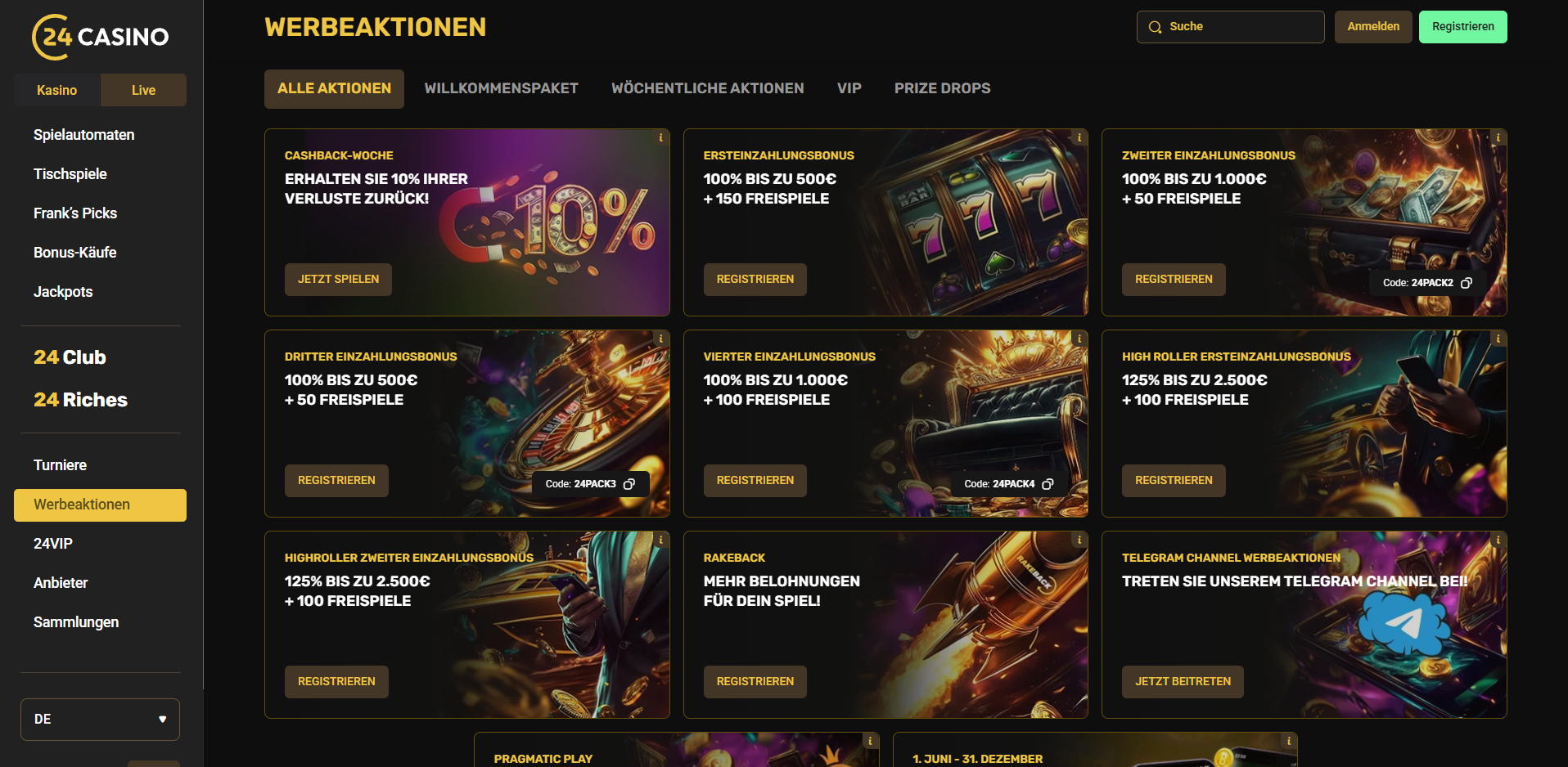 24Casino Casino Bonusangebote