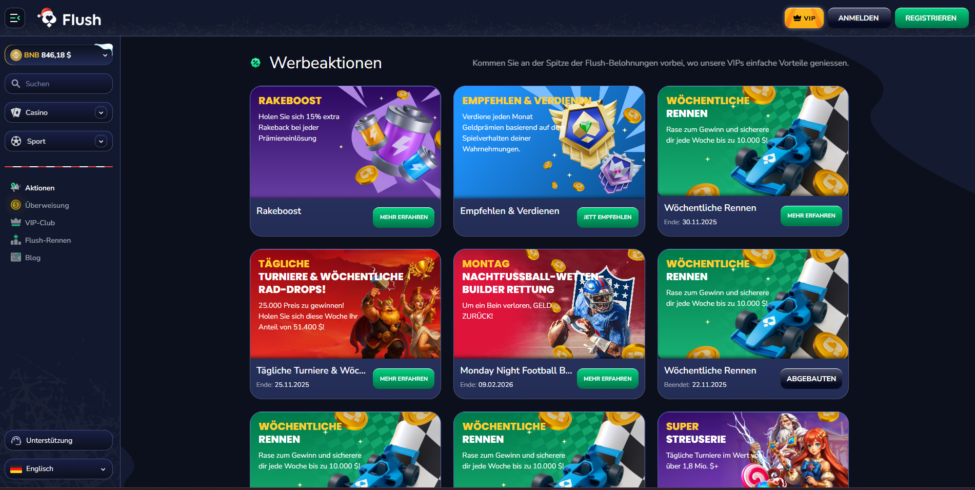 Flush Casino Bonusangebote