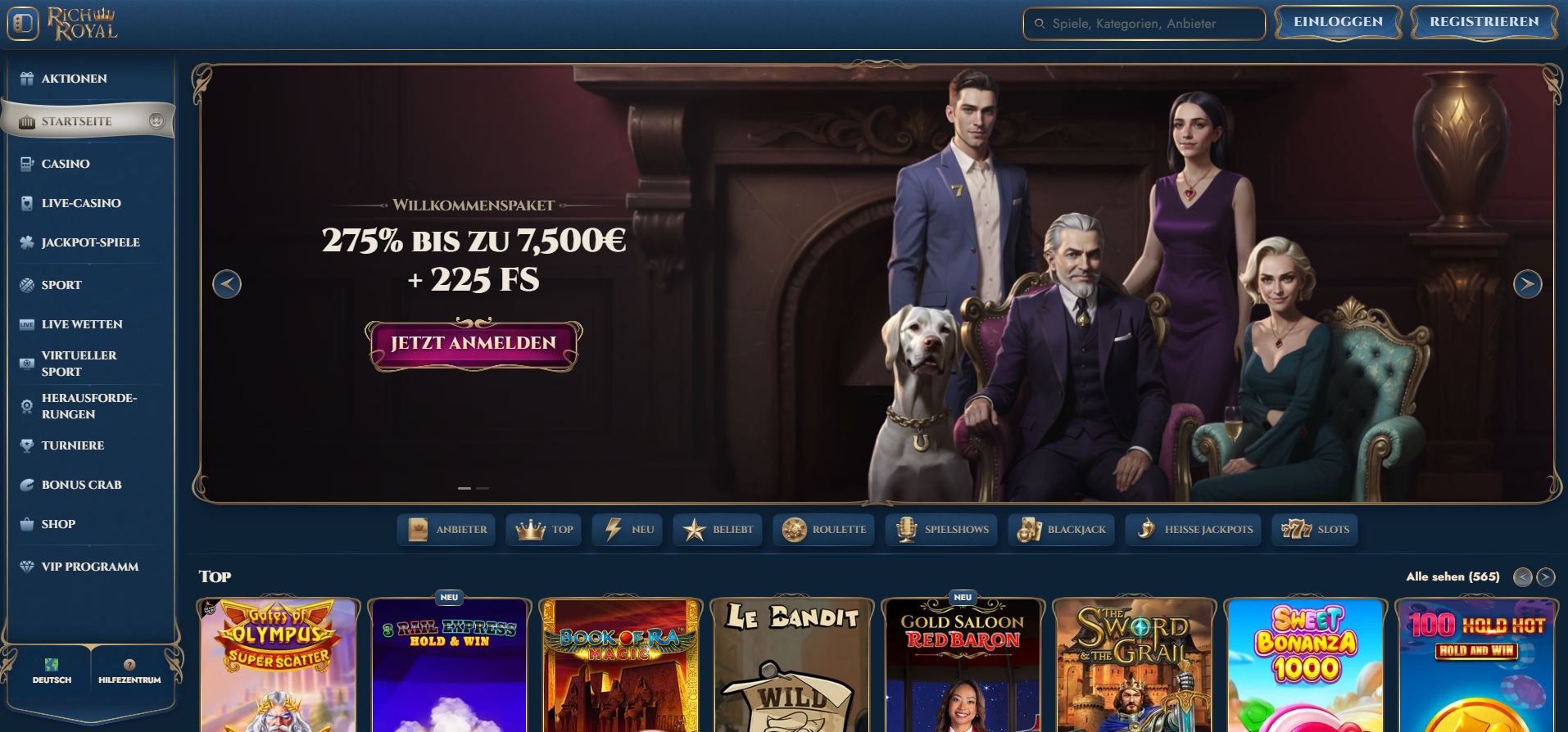 RichRoyal Casino Startseite
