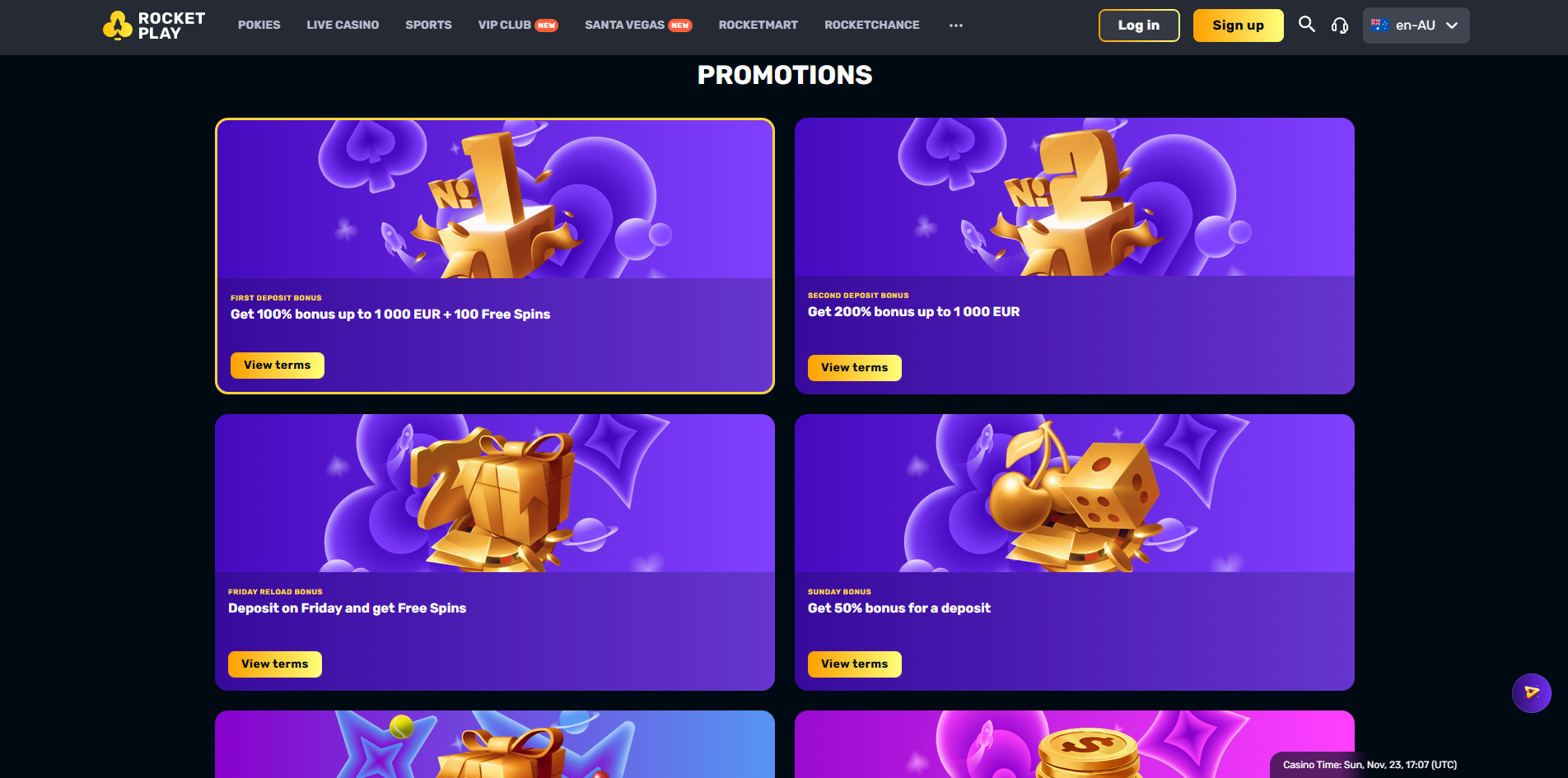 RocketPlay Casino Bonusangebote