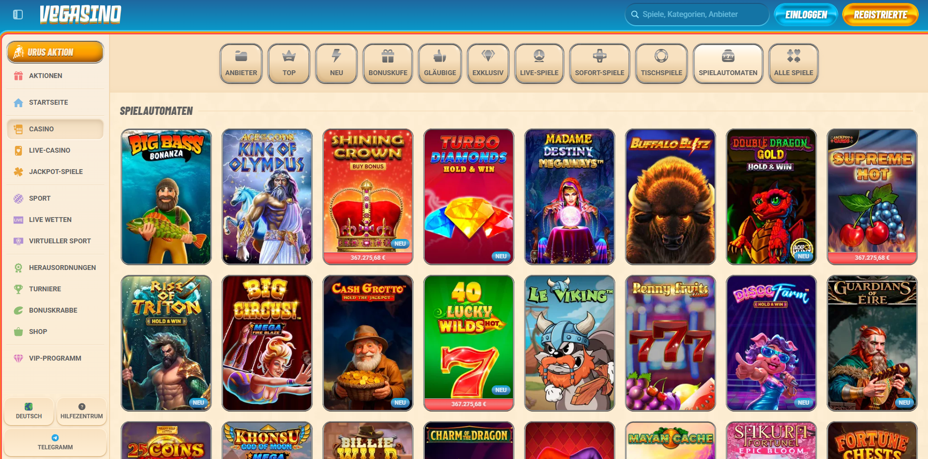 Vegasino Casino Slots
